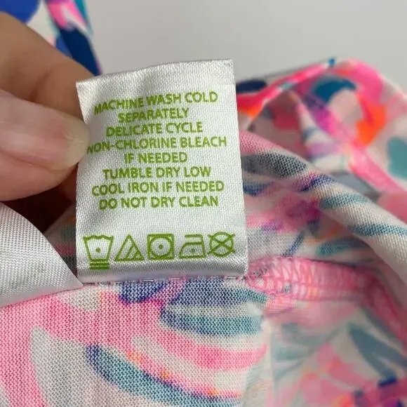 Lily Pulitzer Amina Pelican Pink Head in the Sand dress size XXS pima cotton - Picture 12 of 14